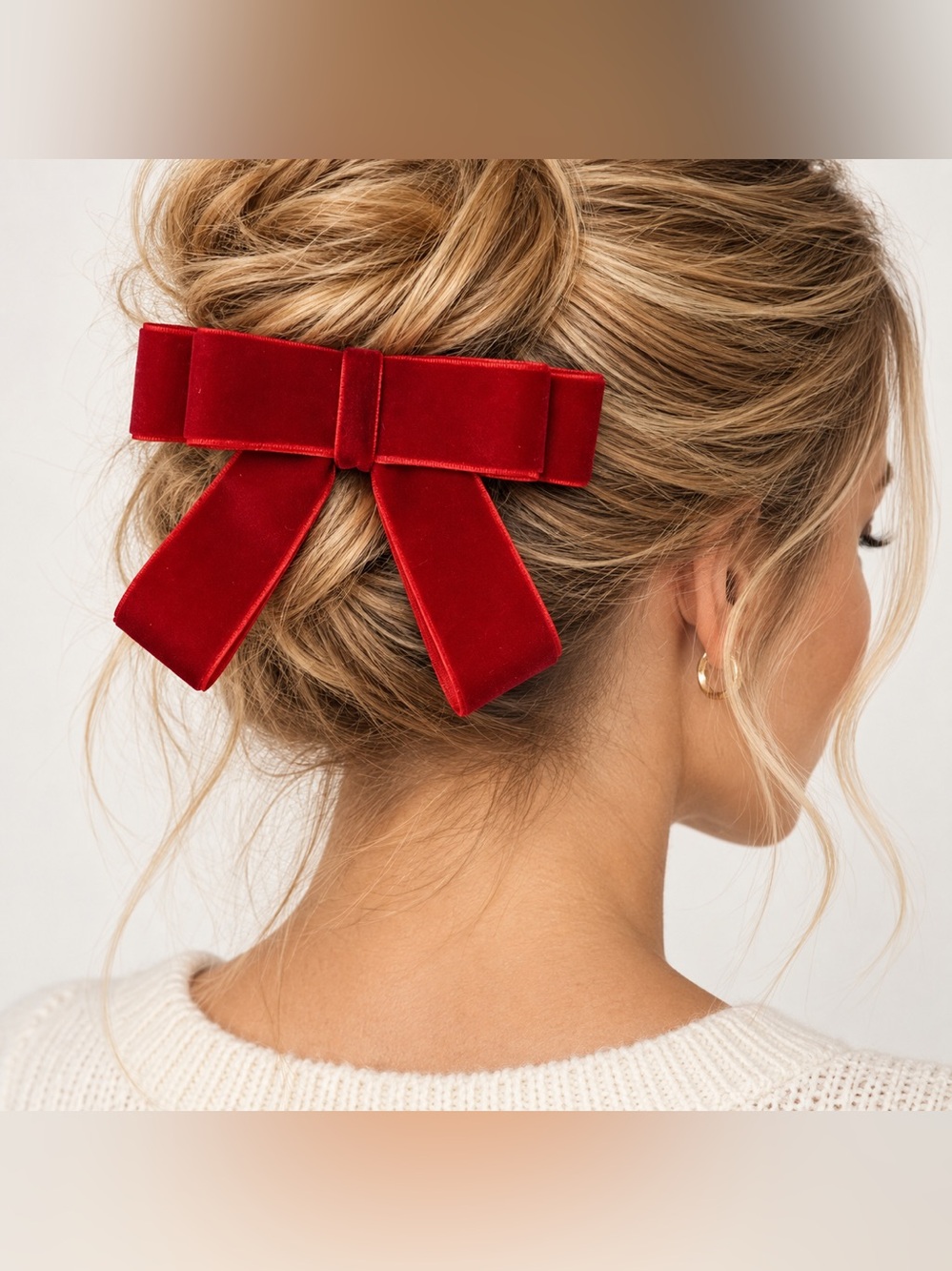 Red & Black Velvet Bows for Hair Clips, Crafts, Clothes NWT